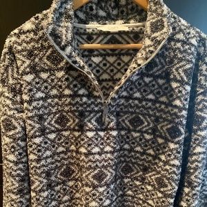Loft Quarterzip (quarter-zip) Sherpa Pullover Sweater